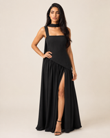 Mara | Halter Slit Midi Dress 4