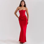 Valentina strapless corset-back satin gown – Belle Marisol occasion dress, view 17