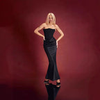 Valentina strapless corset-back satin gown – Belle Marisol occasion dress, view 2