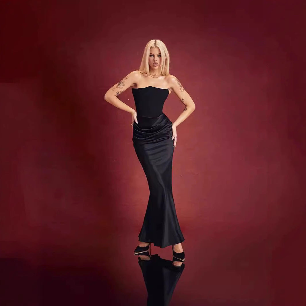 Valentina strapless corset-back satin gown – Belle Marisol occasion dress, view 2
