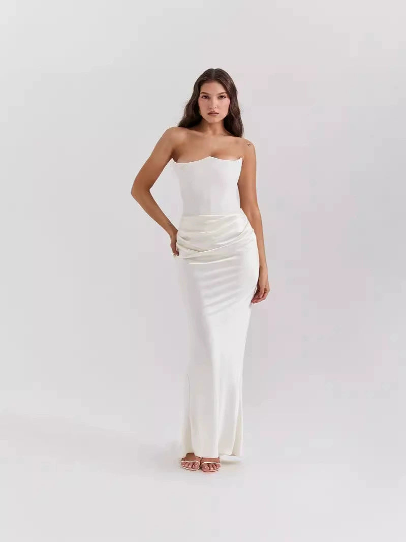 Valentina strapless corset-back satin gown – Belle Marisol occasion dress, view 12