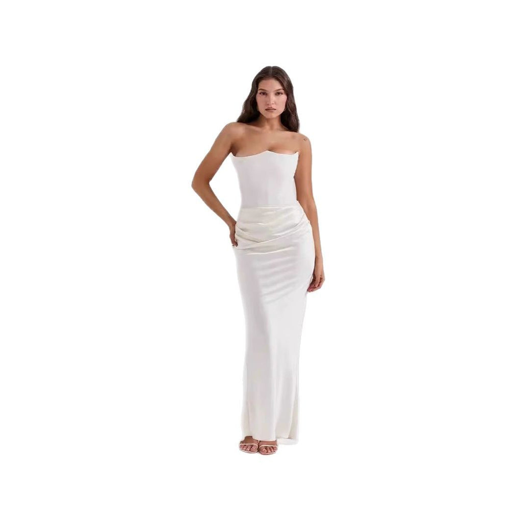 Valentina strapless corset-back satin gown – Belle Marisol occasion dress, view 5