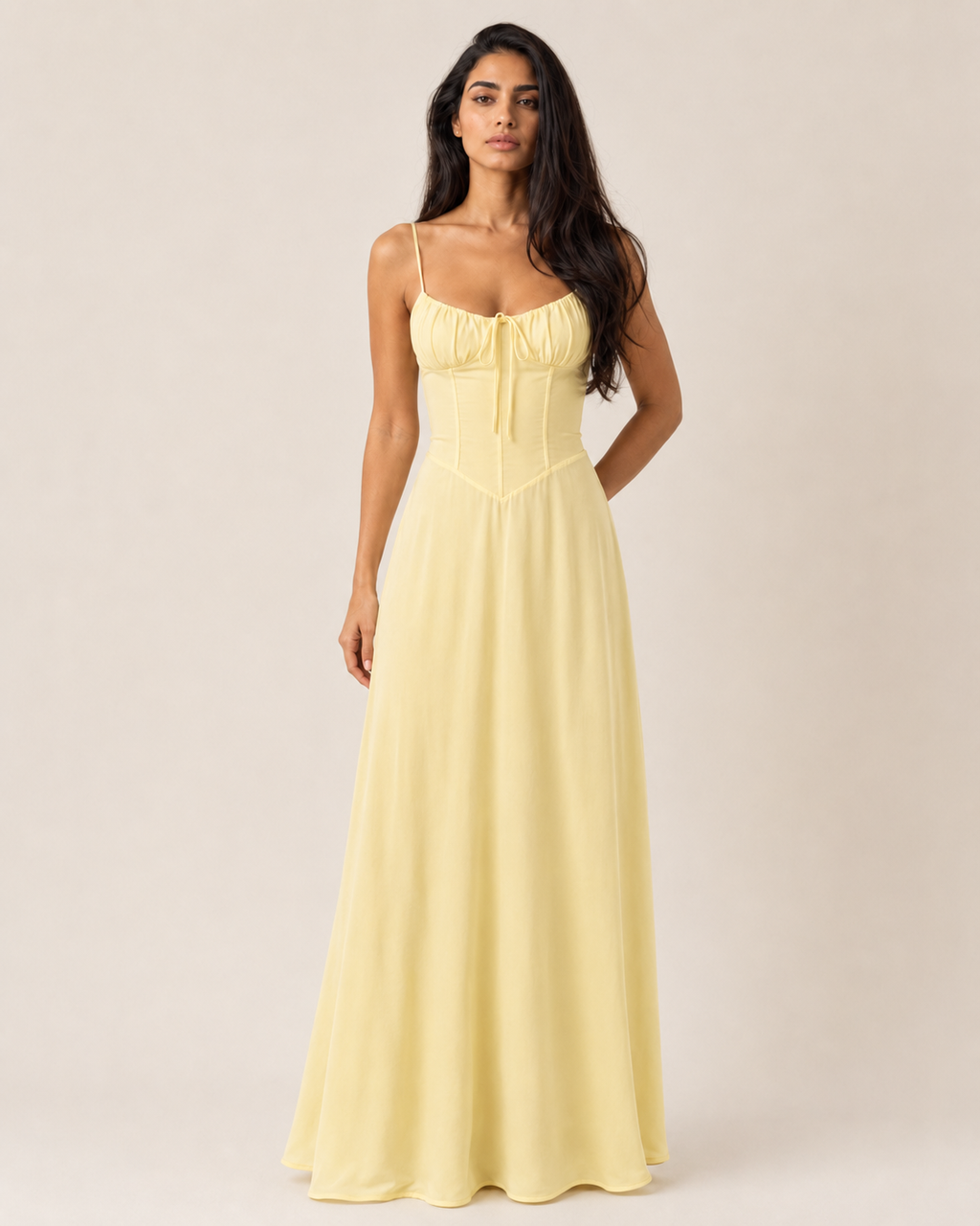Posy | Tie-Waist A-Line Midi Dress