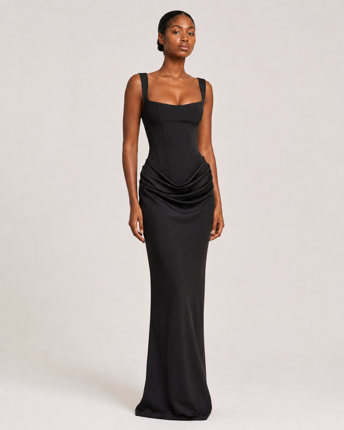 Mila | Square-Neck Bodycon Maxi Dress