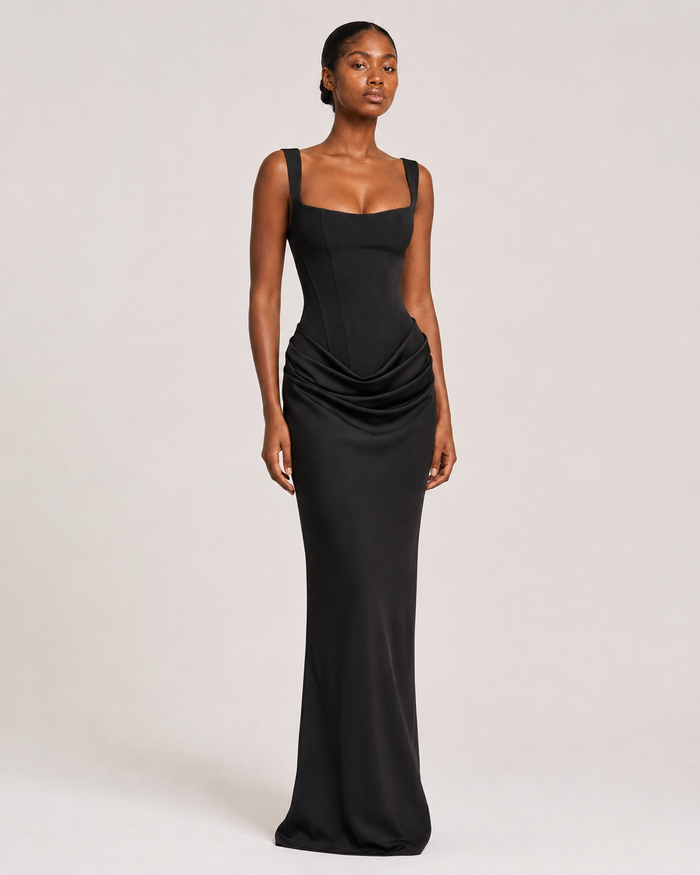 Mila | Square-Neck Bodycon Mini Dress