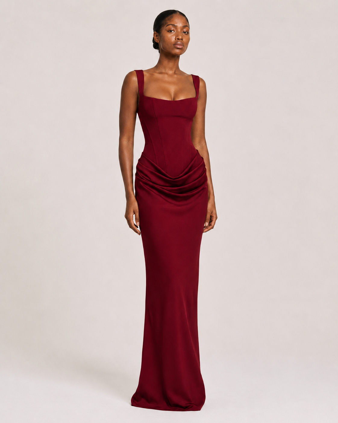 Mila | Square-Neck Bodycon Maxi Dress