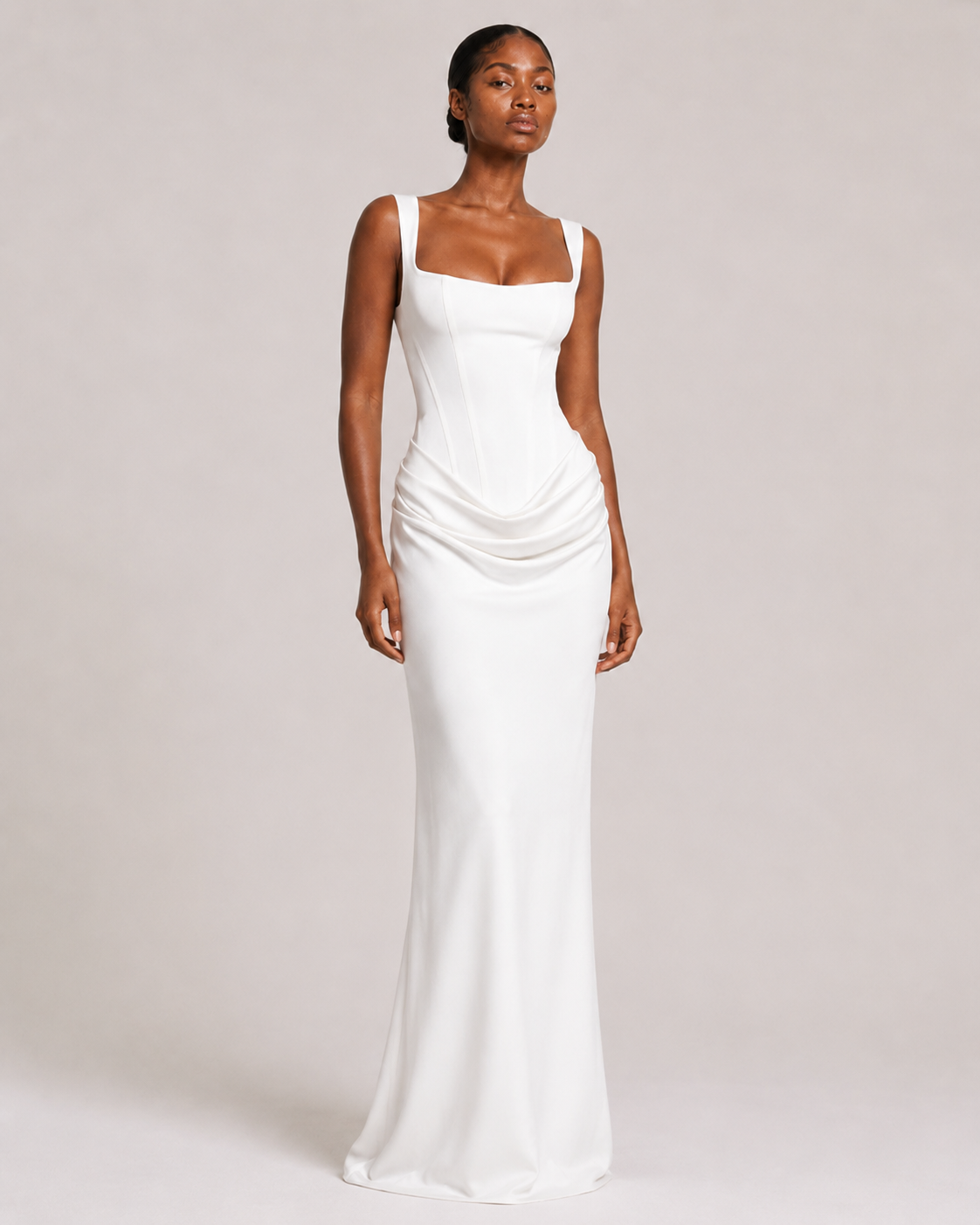 Mila | Square-Neck Bodycon Maxi Dress