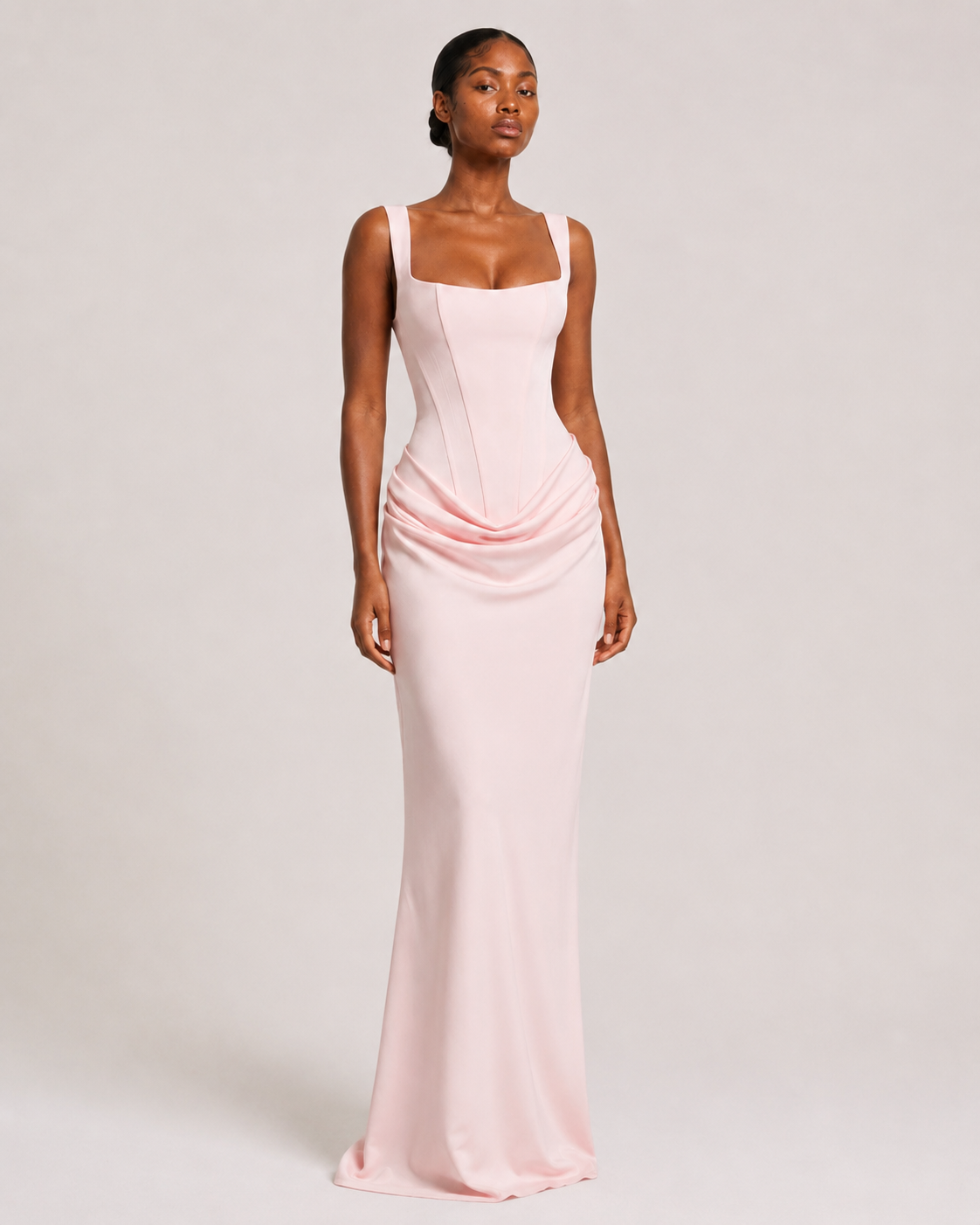 Mila | Square-Neck Bodycon Maxi Dress