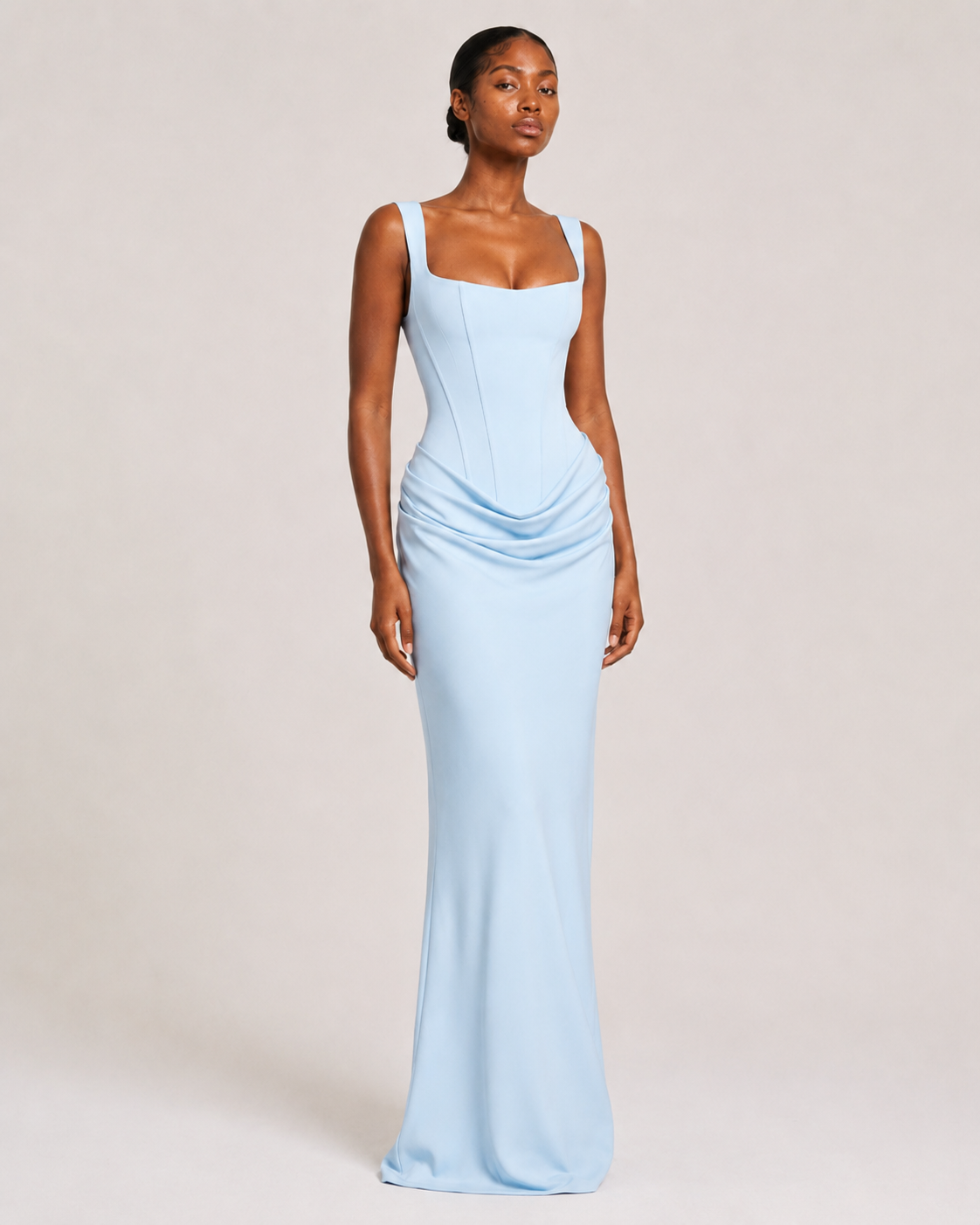 Mila | Square-Neck Bodycon Maxi Dress