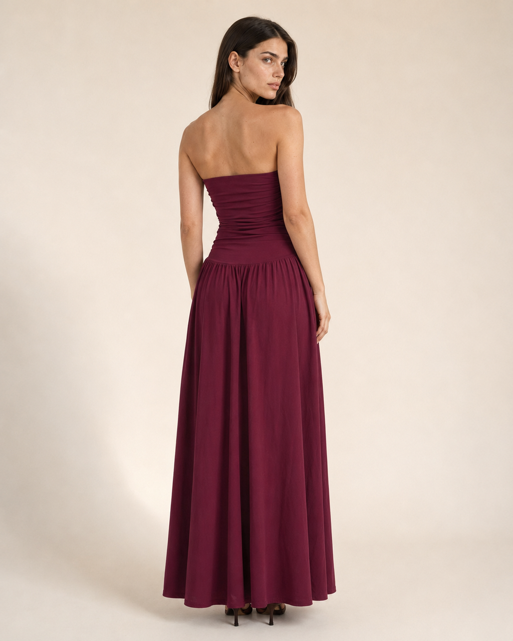 Nova | Ruched Slim-Fit Column Gown