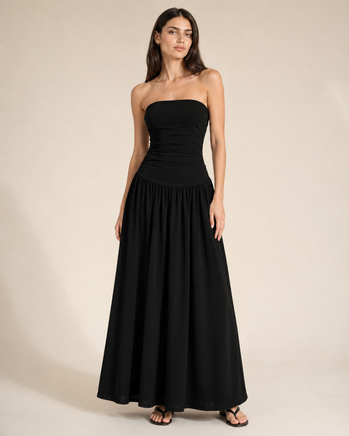 Nova | Ruched Slim-Fit Column Gown