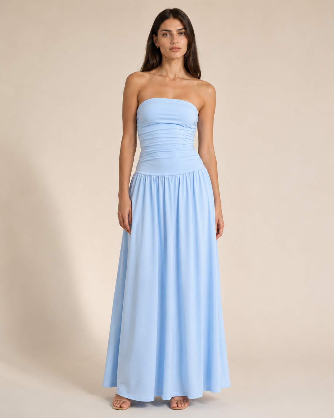 Nova | Ruched Slim-Fit Column Gown