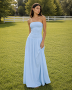 Nova | Ruched Slim-Fit Column Gown