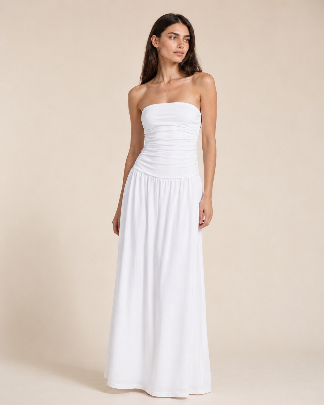 Nova | Ruched Slim-Fit Column Gown