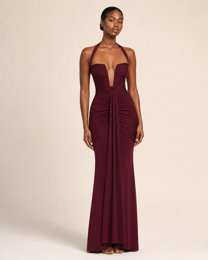 Vera | Backless Halter Gown