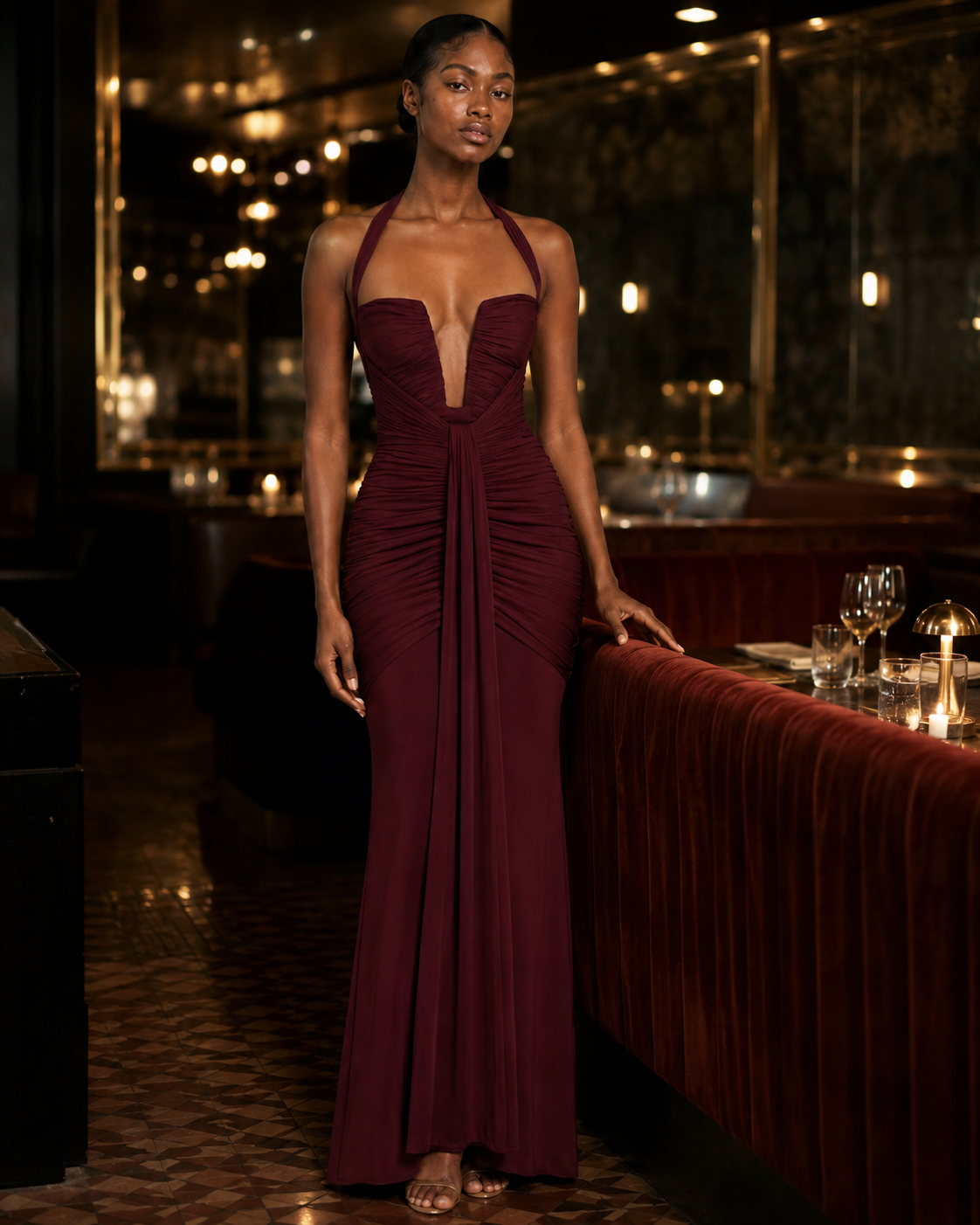 Vera | Backless Halter Gown