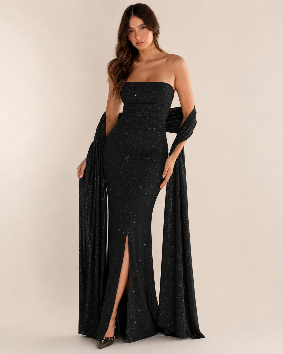 Sienna | High-Slit Bodycon Evening Gown