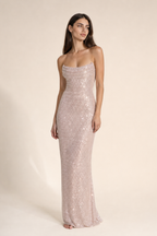 Gigi | Sequined Sleeveless Evening Gown