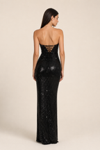Gigi | Sequined Sleeveless Evening Gown