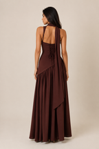 Mara | Halter Slit Midi Dress