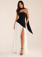 Harlow | Crossover-Strap Bodycon Maxi