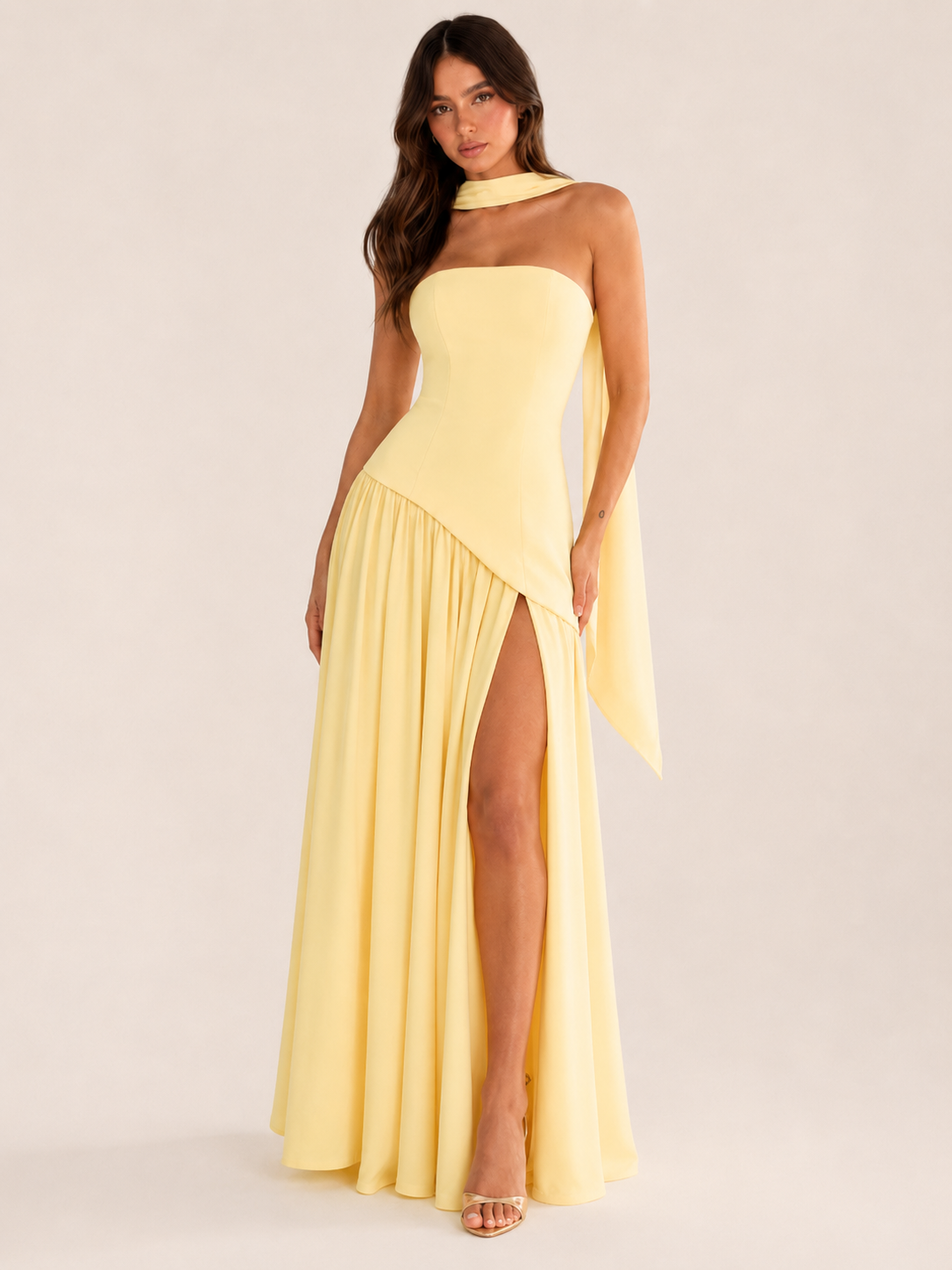 Harlow | Crossover-Strap Bodycon Maxi