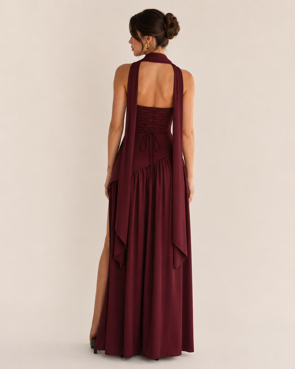 Harlow | Crossover-Strap Bodycon Maxi