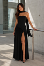 Harlow | Crossover-Strap Bodycon Maxi