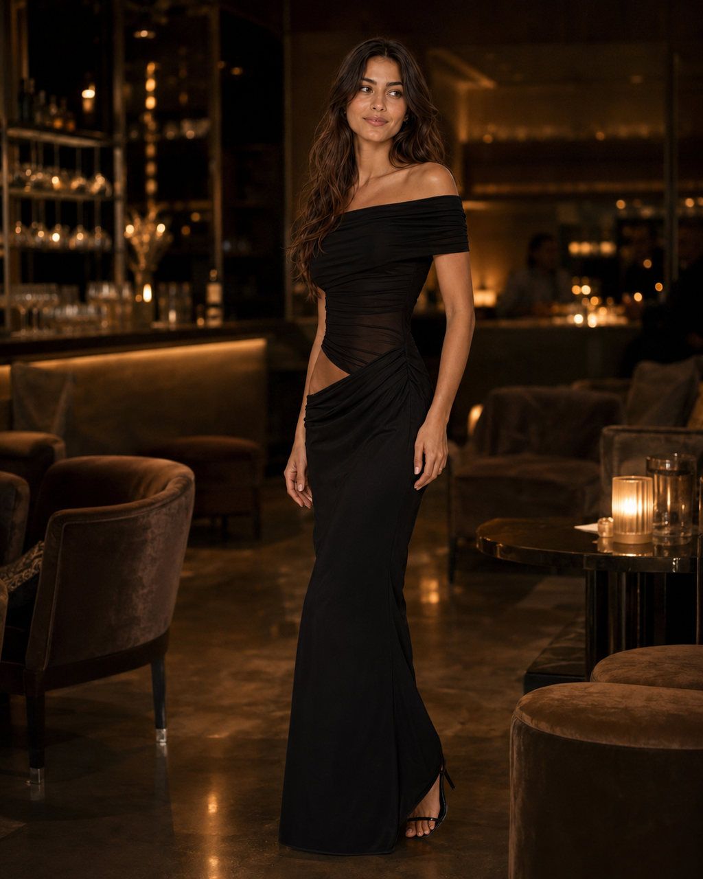 Jade | Backless Mesh Bodycon Dress