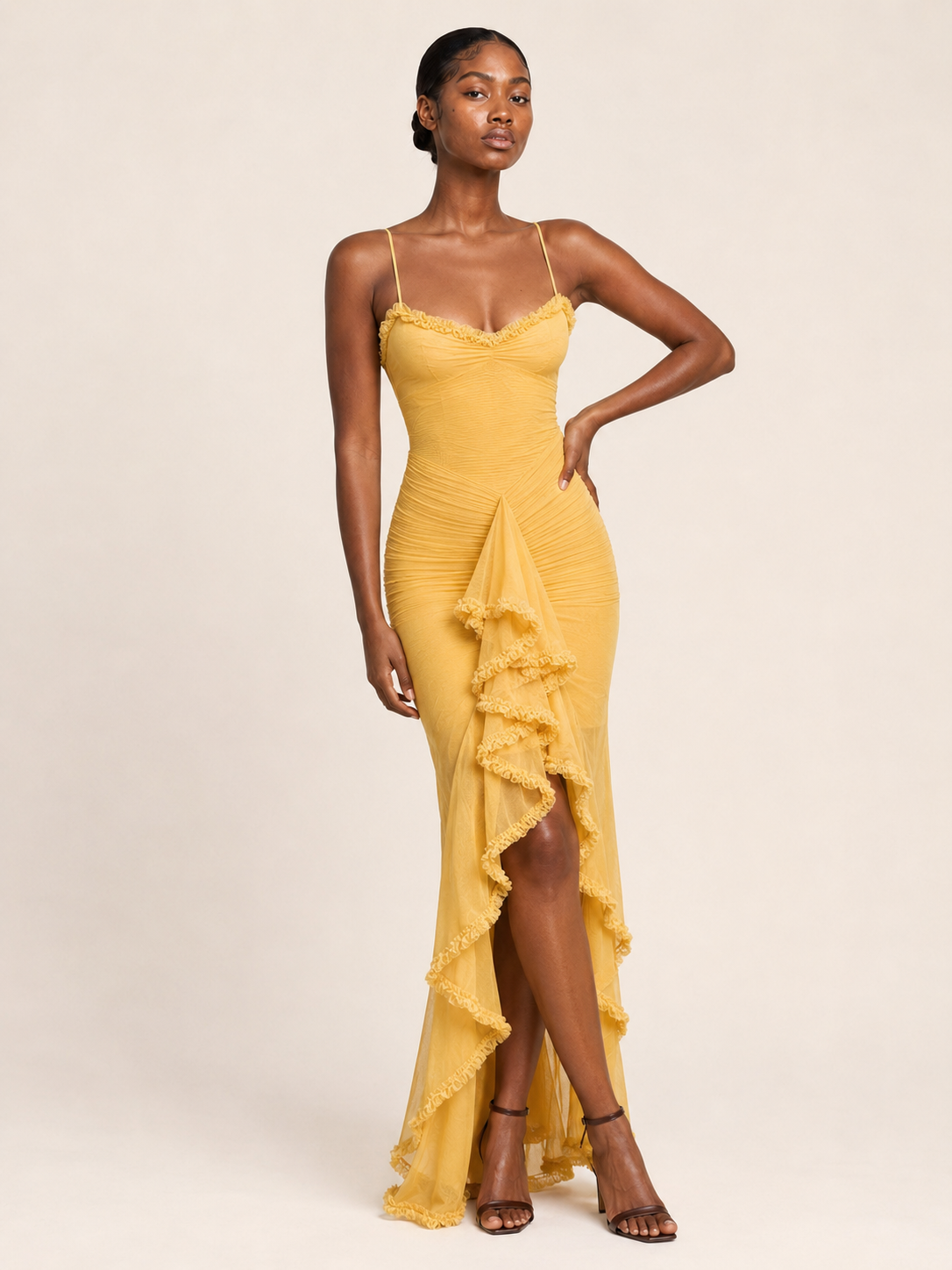 Lola | Ruffled Halter Mini Dress