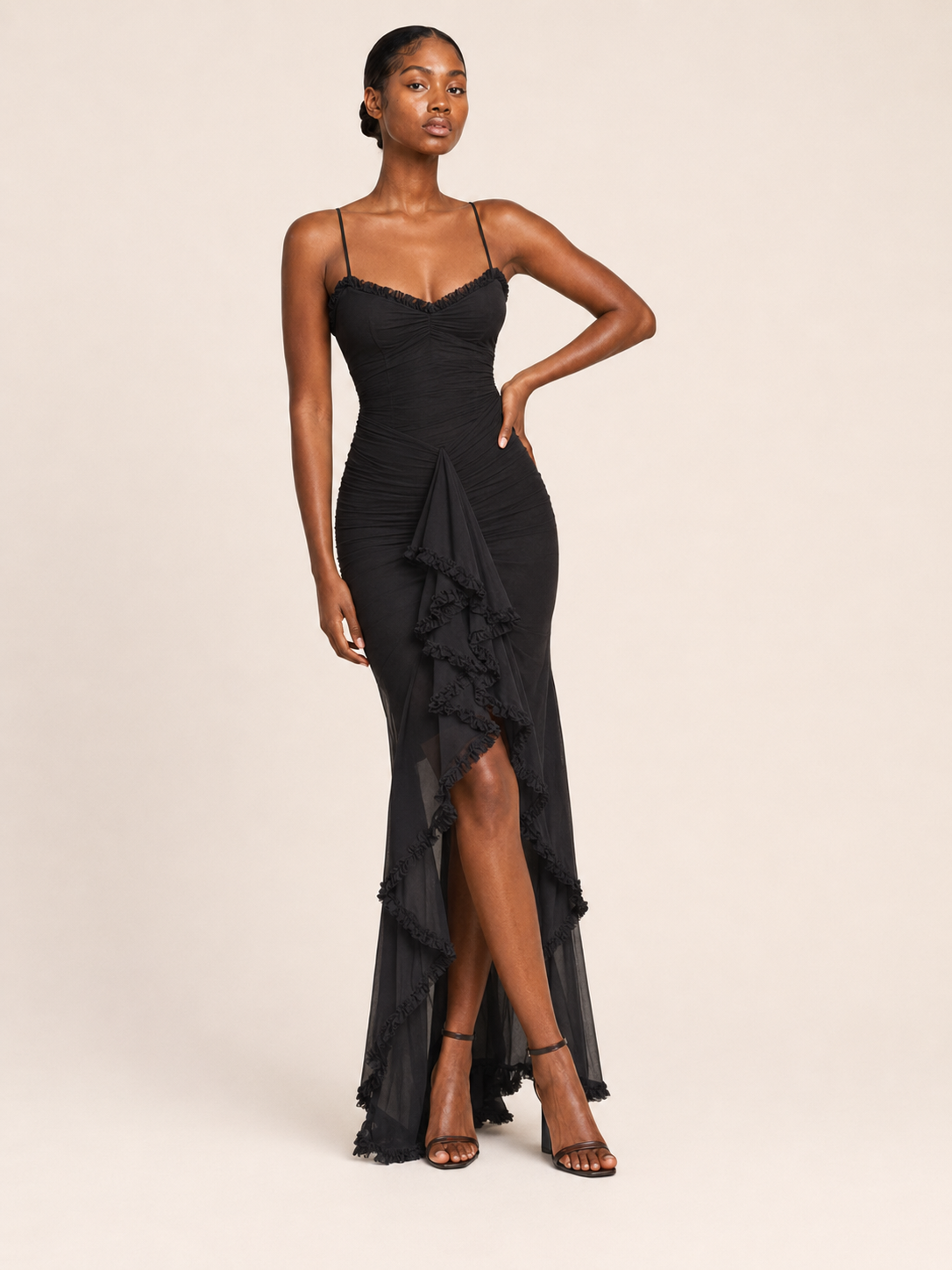 Lola | Ruffled Halter Mini Dress