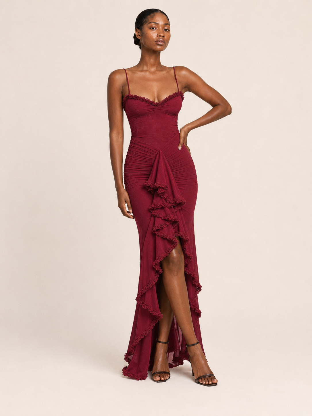 Lola | Ruffled Halter Mini Dress