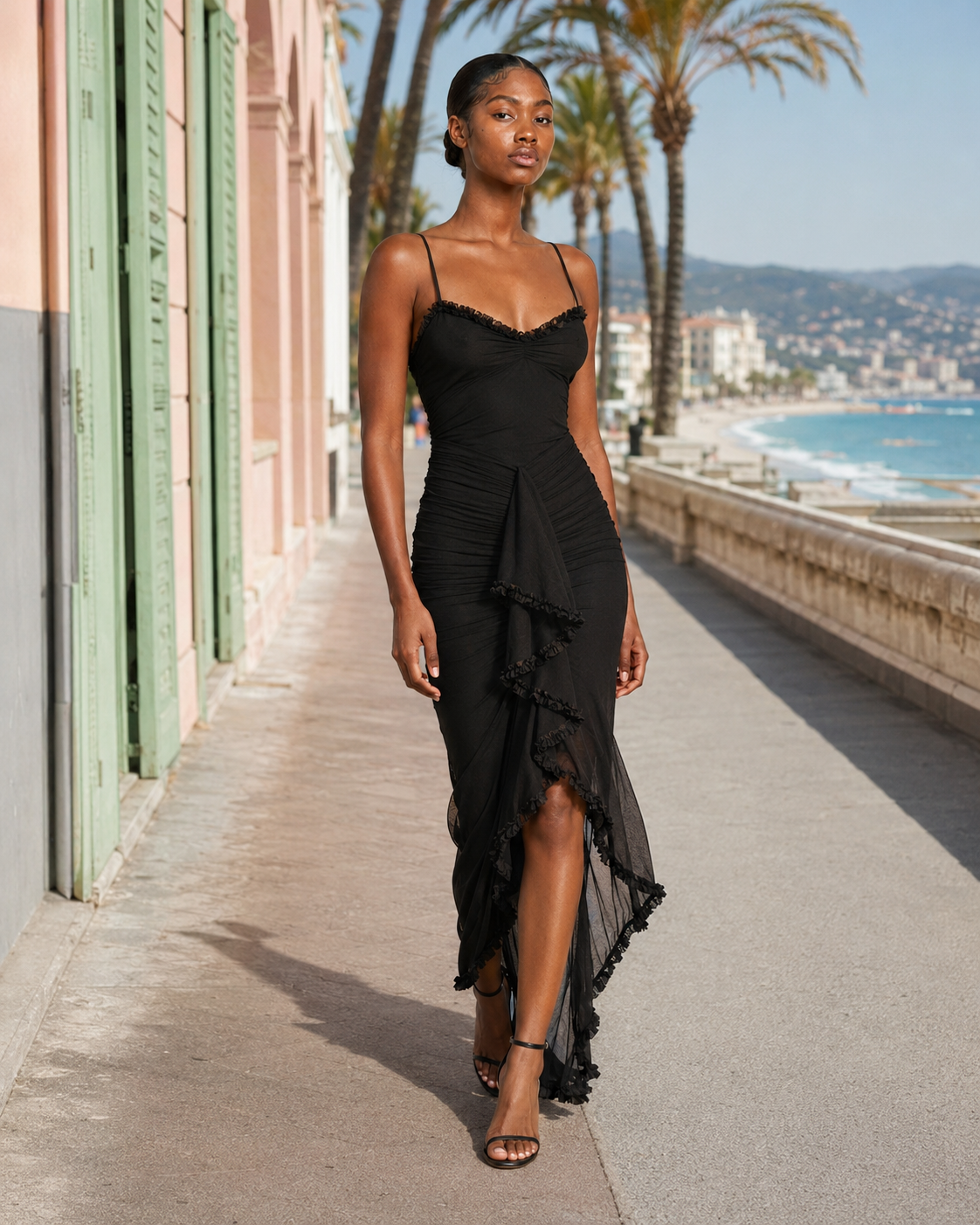 Lola | Ruffled Halter Mini Dress