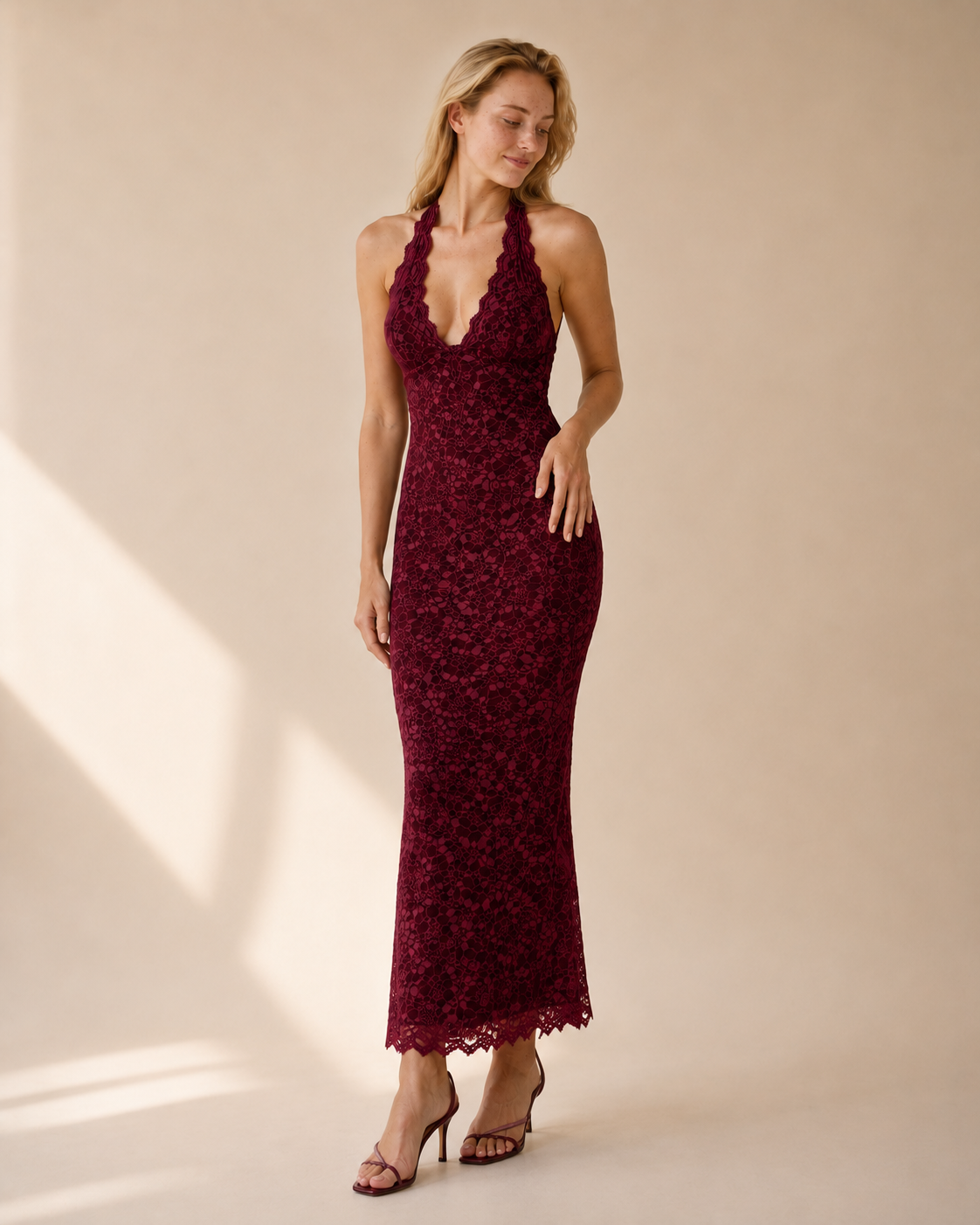 Esme | Halter Lace Cocktail Dress