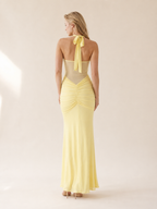Talia | Halter Mesh Streamer Gown