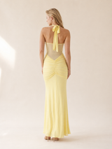 Talia | Halter Mesh Streamer Gown 2