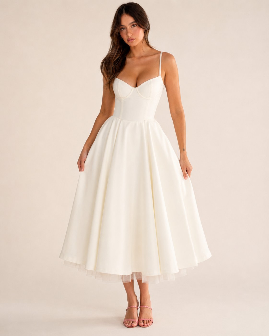 Skye | Double-Layer Mesh Slip Dress