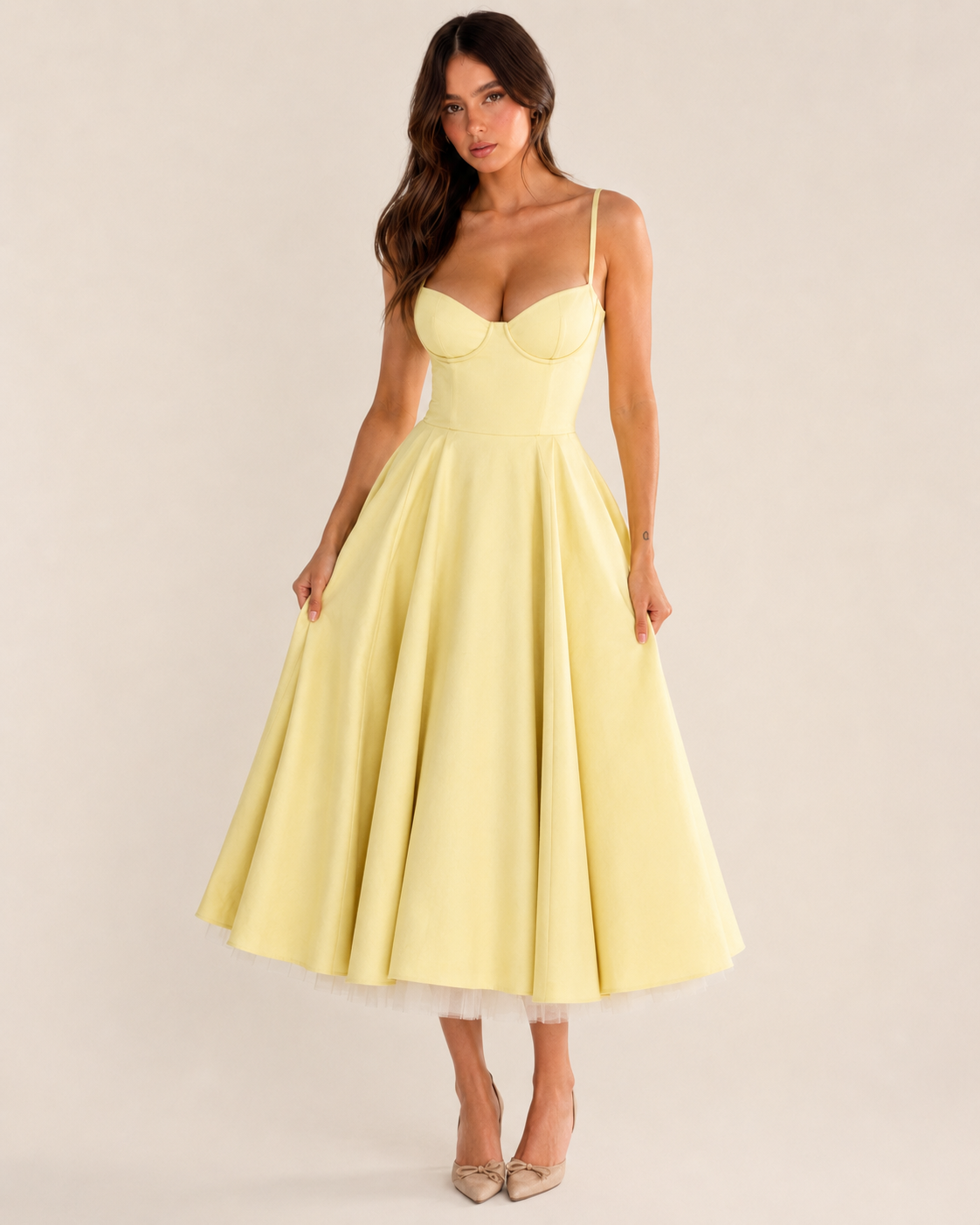 Skye | Double-Layer Mesh Slip Dress