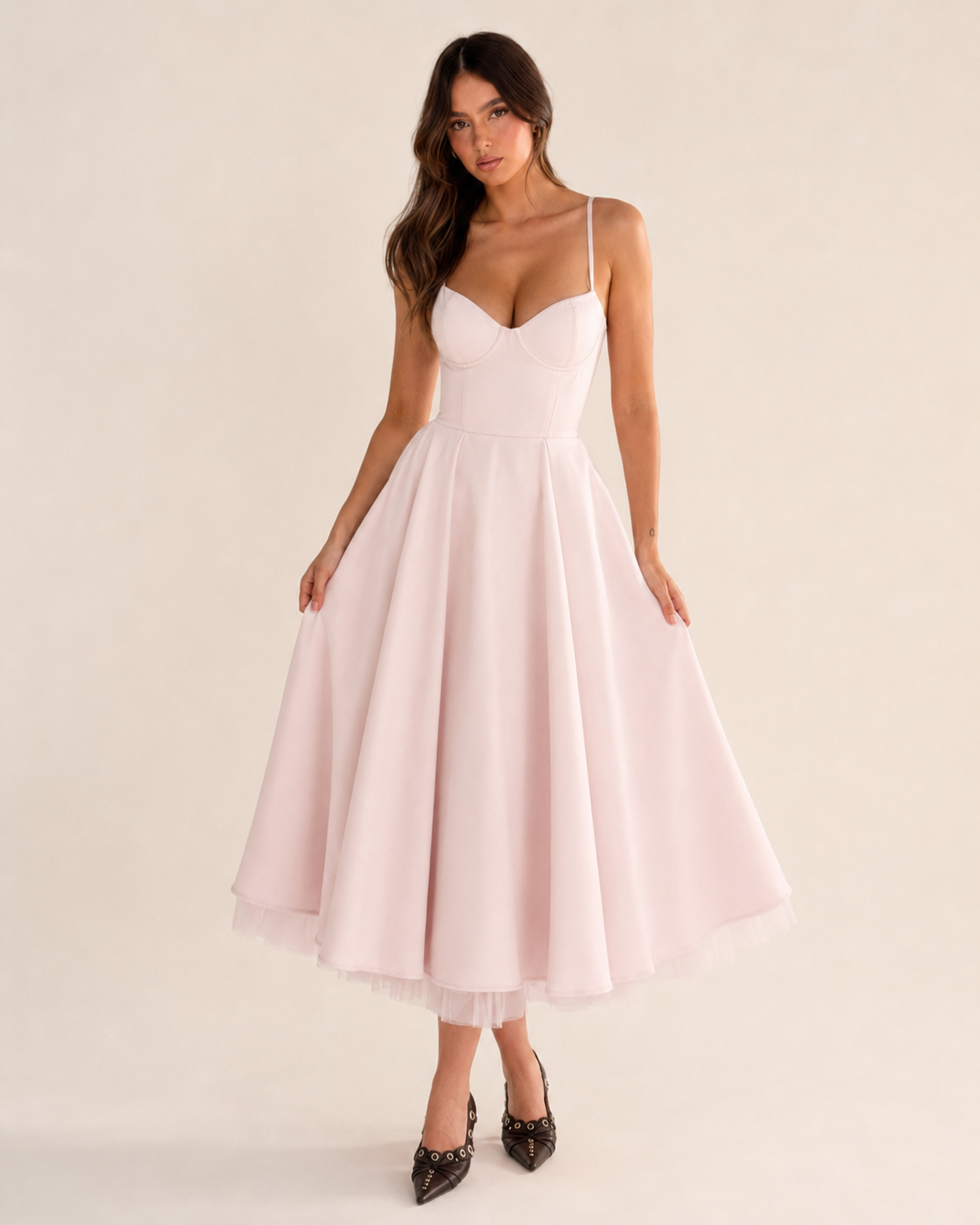 Skye | Double-Layer Mesh Slip Dress