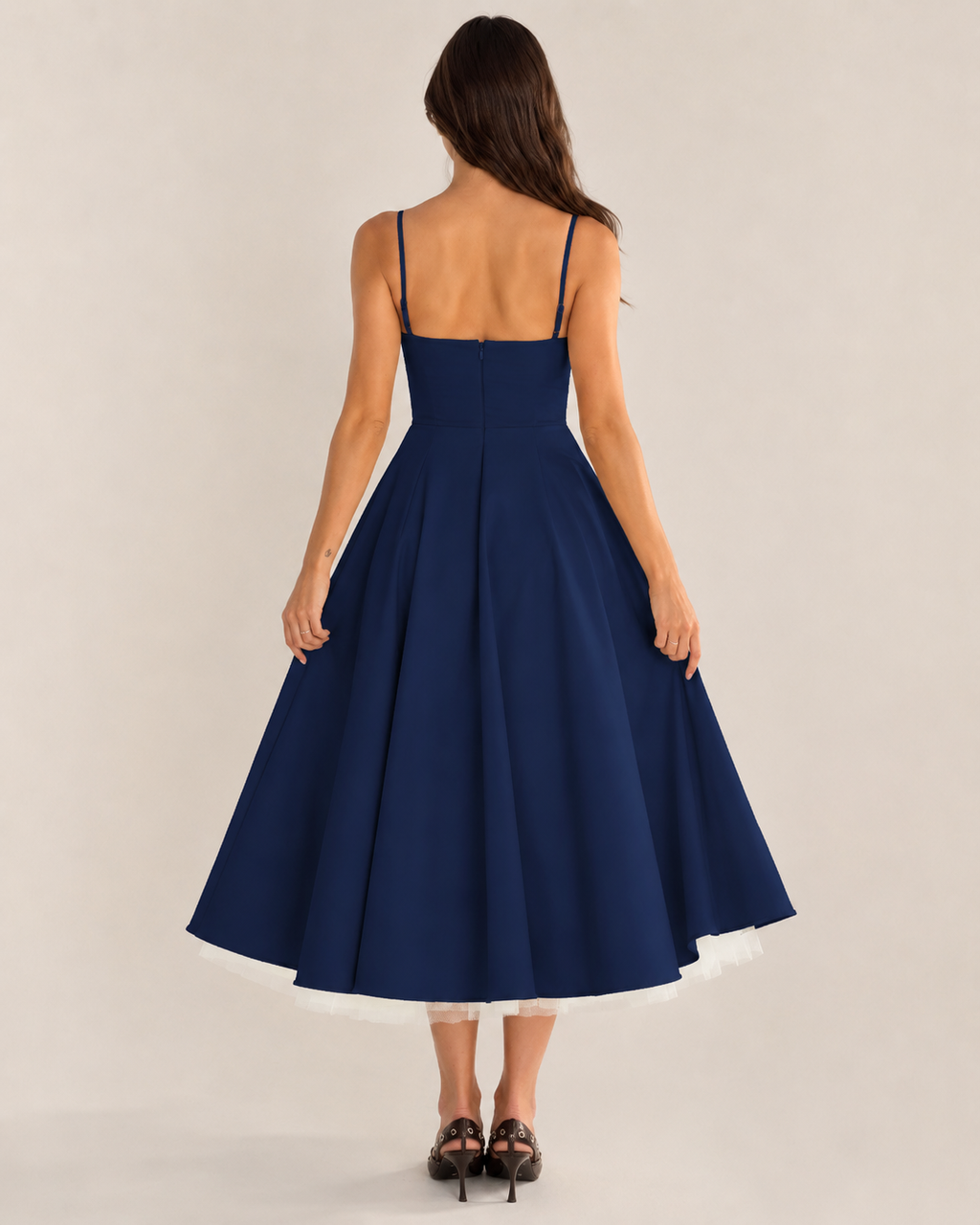 Skye | Double-Layer Mesh Slip Dress