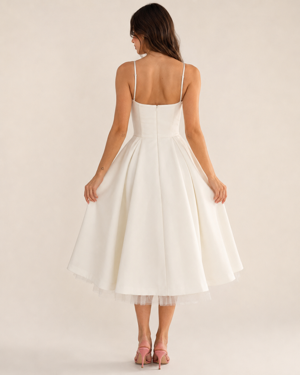 Skye | Double-Layer Mesh Slip Dress