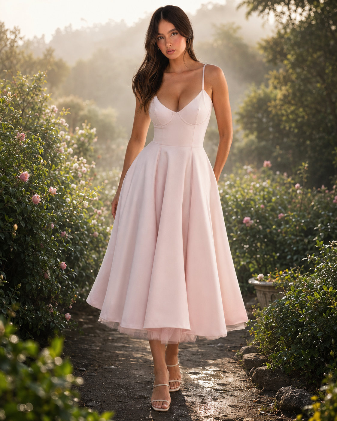Skye | Double-Layer Mesh Slip Dress