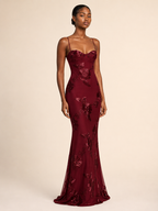 Aurora | Embroidered Open-Back Gown