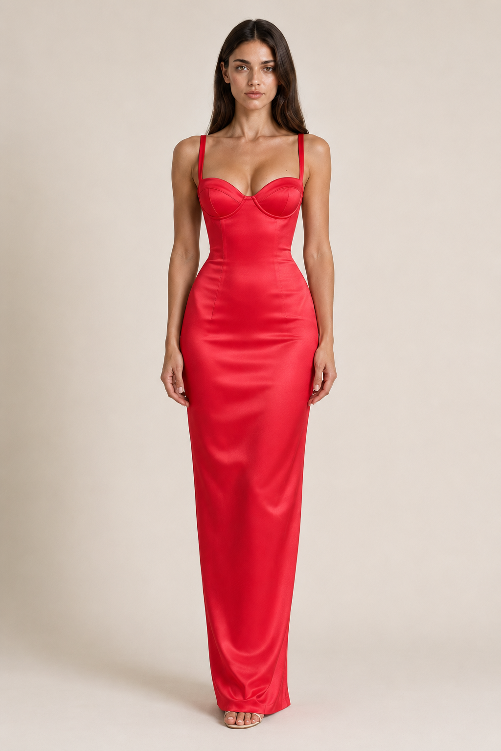 Quinn | Strapless Satin Bodycon Dress