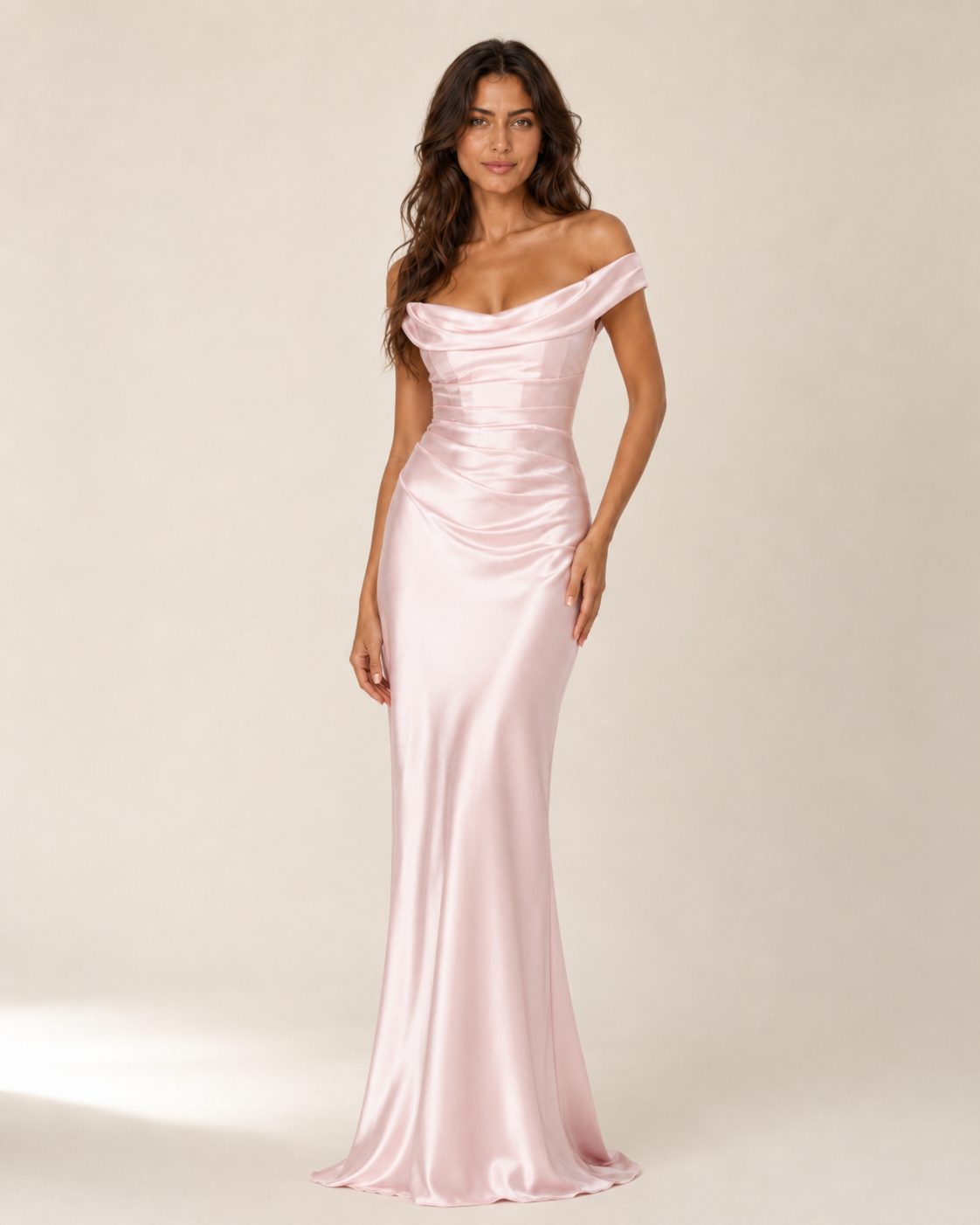 Cora | Satin Cowl Sheath Dress
