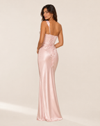 Cora | Satin Cowl Sheath Dress