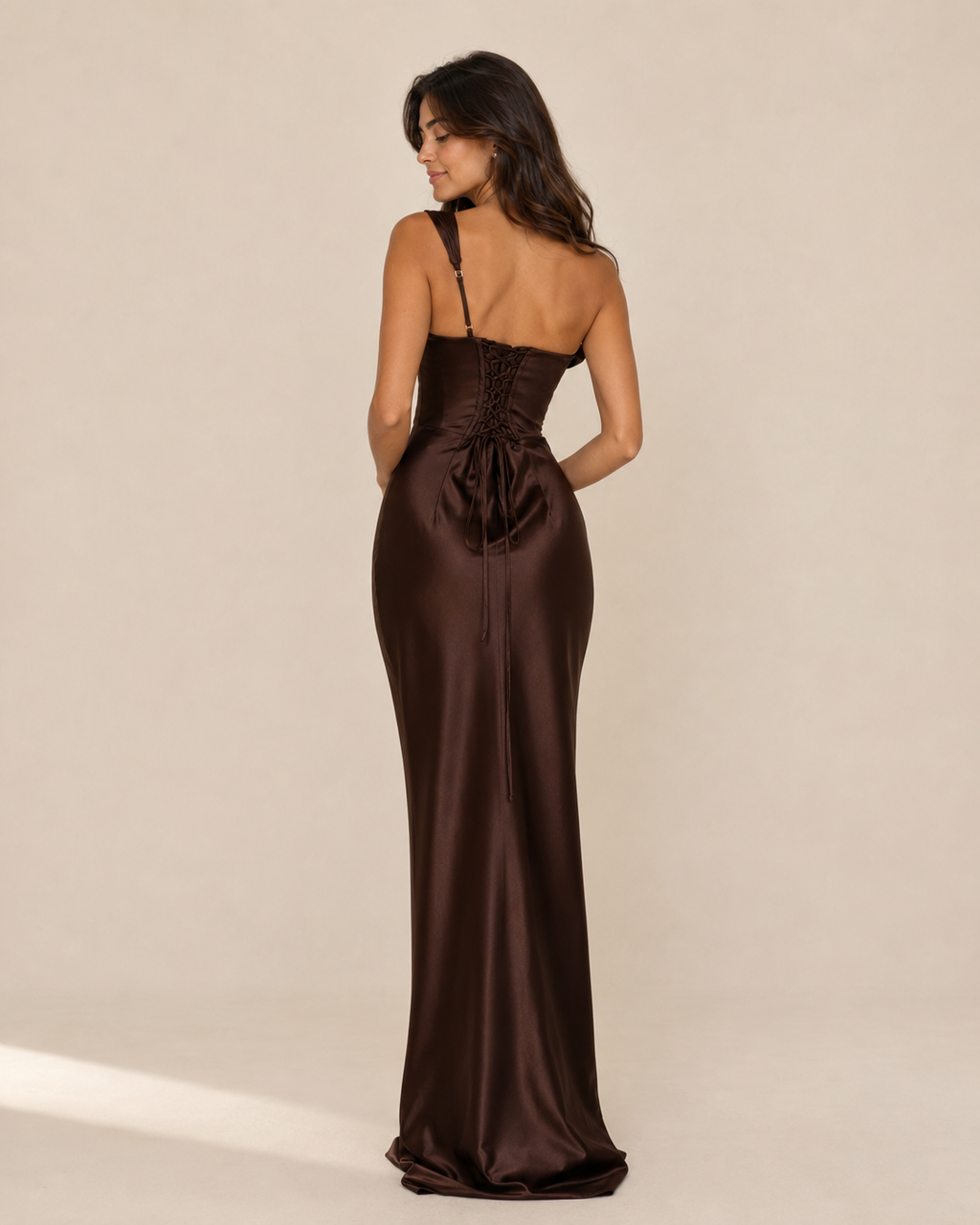 Cora | Satin Cowl Sheath Dress