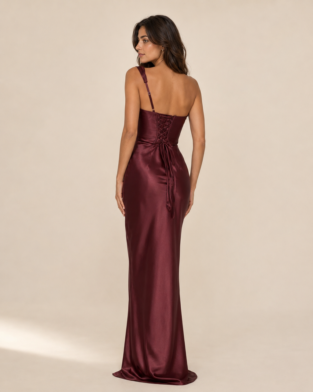 Cora | Satin Cowl Sheath Dress