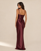 Cora | Satin Cowl Sheath Dress