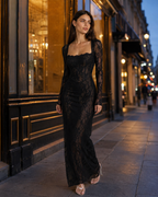 Lana | Square-Neck Lace Bodycon Dress